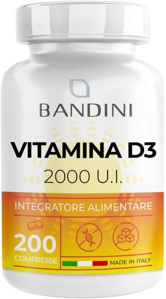 bandini vitamina d 2000 ui 200 compresse scorta 6 mesi alto dosaggio