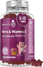 ferro integratore vitamina c bambini 120 gommose vegan ai frutti di bosco