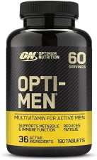 optimum nutrition opti men integratore multivitaminico per uomo con vitamina