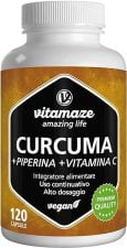 vitamaze curcuma e piperina plus 1440 mg con vitamina c ad alto dosaggio